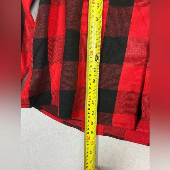 Hickory Shirt Co. Buffalo lumberjack red black plaid button flannel shirt Sz  L - Picture 13 of 13